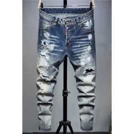 Men's Faded Ripped Skinny Jeans